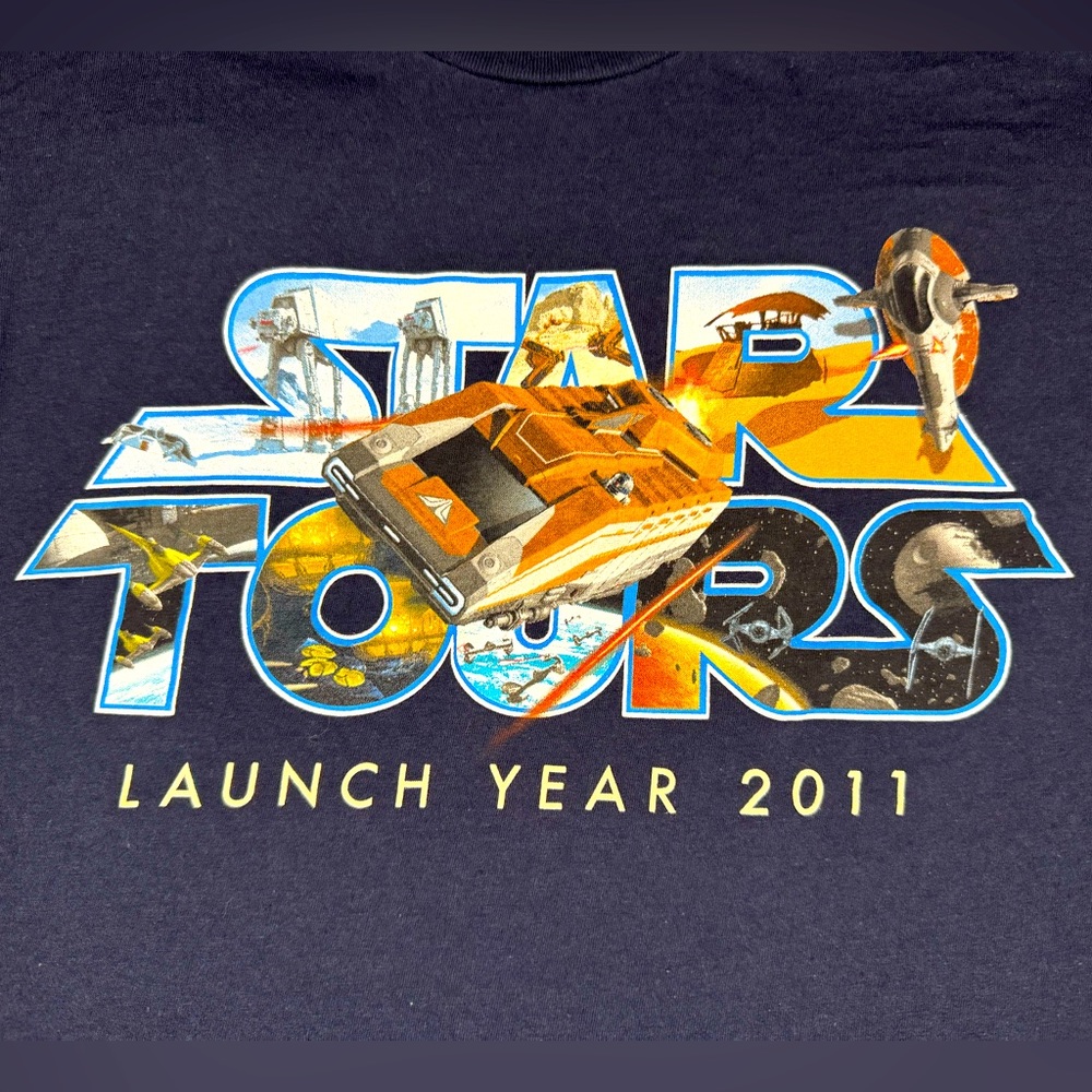 Disney Star Wars Star Tours The Adventure Continues 2011 Grand Opening Shirt